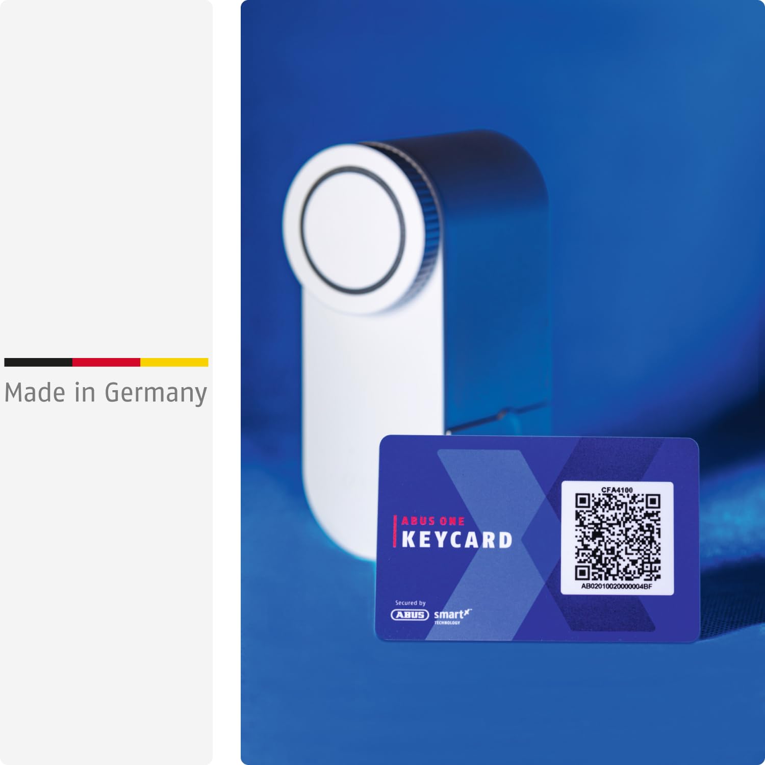 ABUS Serrure Connectée LOXERIS One - Smart Lock sur Piles, Argenté | Ouverture par app ABUS One, jusqu'à 28 utilisateurs, compatible lecteur d'empreintes et clavier à code, piles