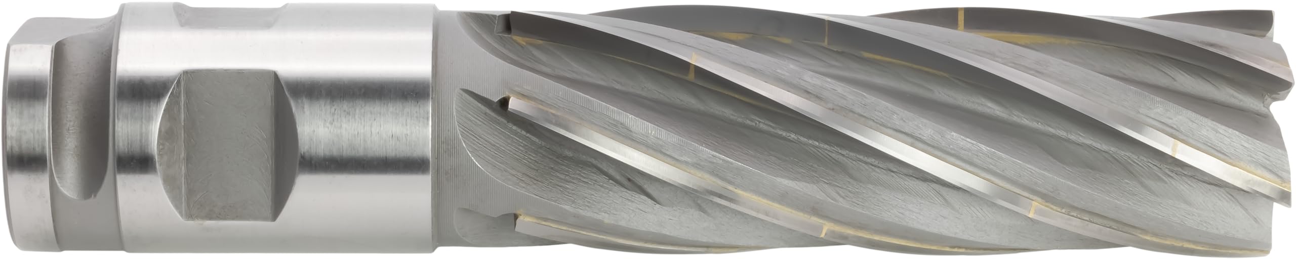 Carbide Brazed End Mill, Square Nose, 2" Mill Dia., 6" LoC, 10" OAL, 6 Flute, Non Center Cutting