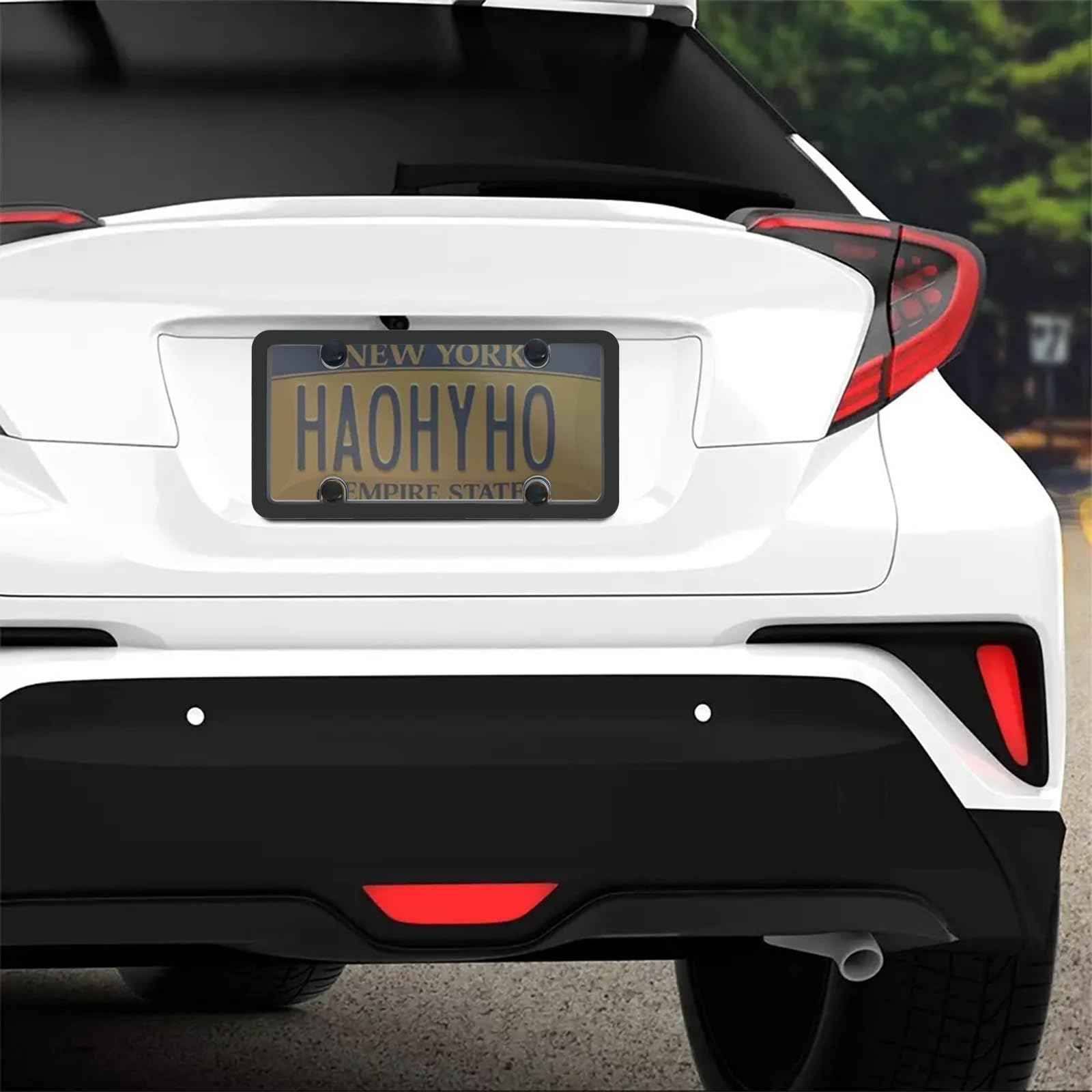 2-Pack Custom License Plate Frames - Personalized Text/Image Metal Holders With Screws