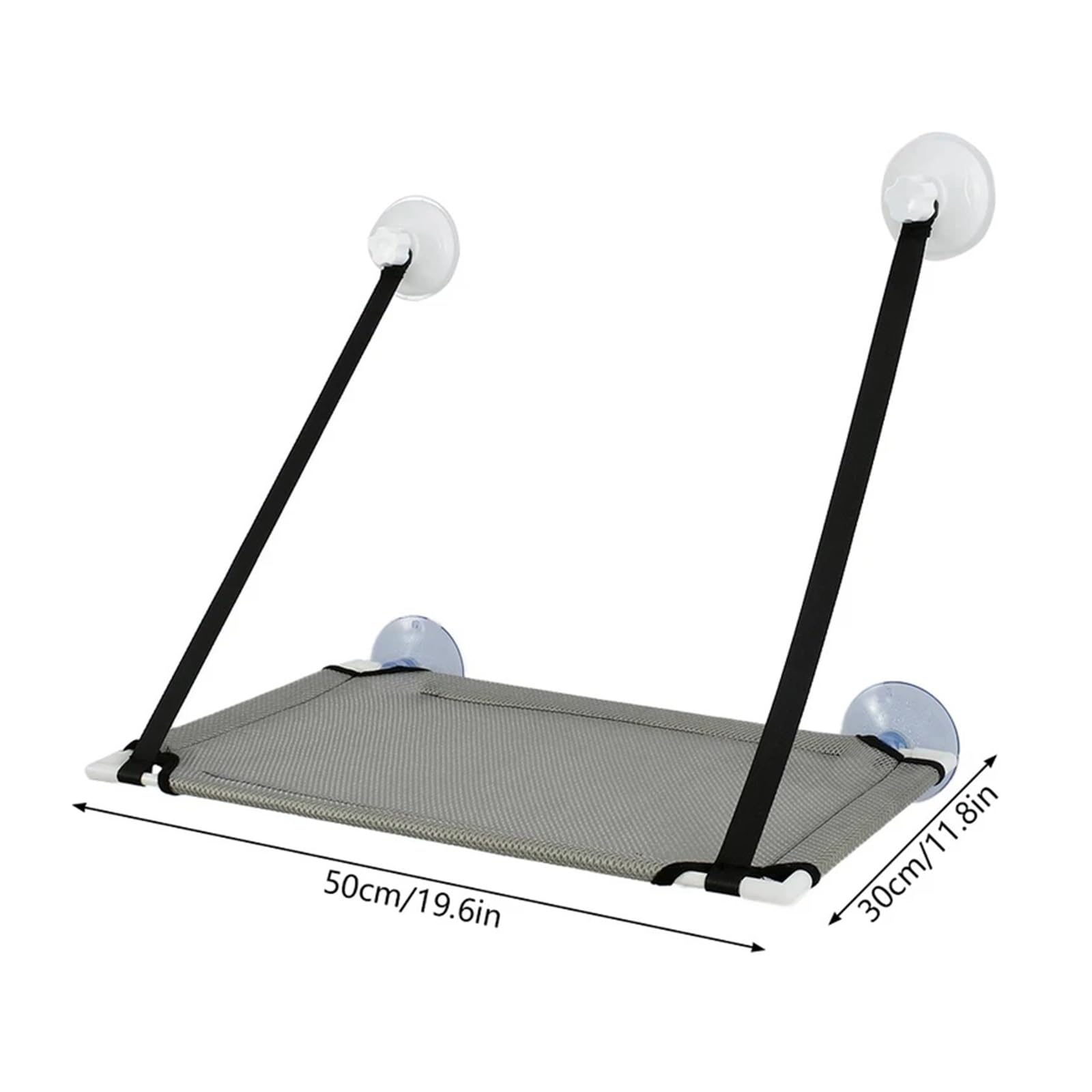 Hamak dla kota Pet letni hamak łóżko z oknem w domu salon przyssawka bezpieczna ściana wisząca siatka zwierząt oddychająca Stabilny I Wygodny(Single gray)