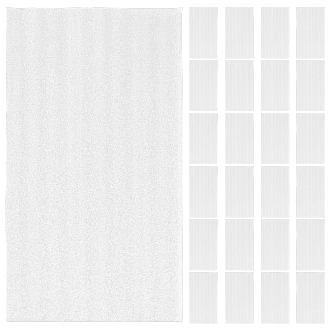 50 Stück Strähnenpapier Wiederverwendbar - 40x13cm Schaumstoff Strähnenfolie für Balayage & Highlights, Waschbares Haarfärbepapier, Profi Friseurbedarf für Langhaar, Weiß