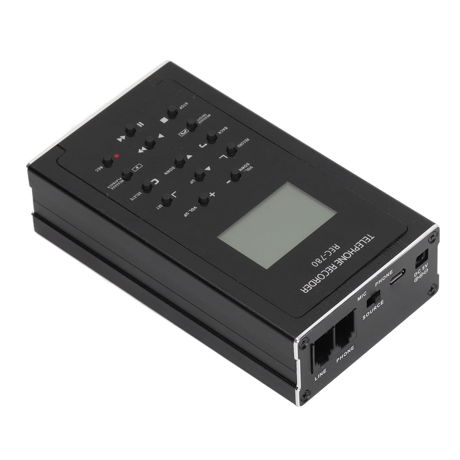 Telefon stacjonarny Rejestrator rozmów Automatyczne ręczne urządzenie do nagrywania telefonu Pamięć 32 GB Rejestrator telefonu Wielofunkcyjna obsługa Analogowy telefon cyfrowy VoIP 100‑240 V