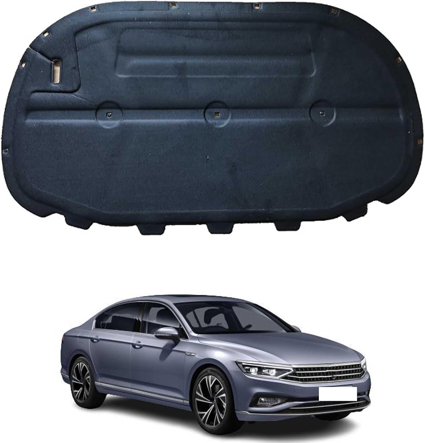 liufangfc Bonnet Insulation Mat 10mm for VW Magotan B8 2017-2020 OE A20 568 200 26 OE:3G0863831A – Fireproof Engine Sound Deadening & Heat Shield Acoustic Liner with Clips