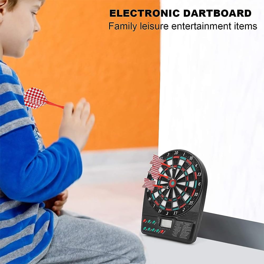 Diana Electrónica con Pantalla LCD, Puntuación Automática | Juego De Diana De Ocio Familiar Para Entretenimiento En Casa