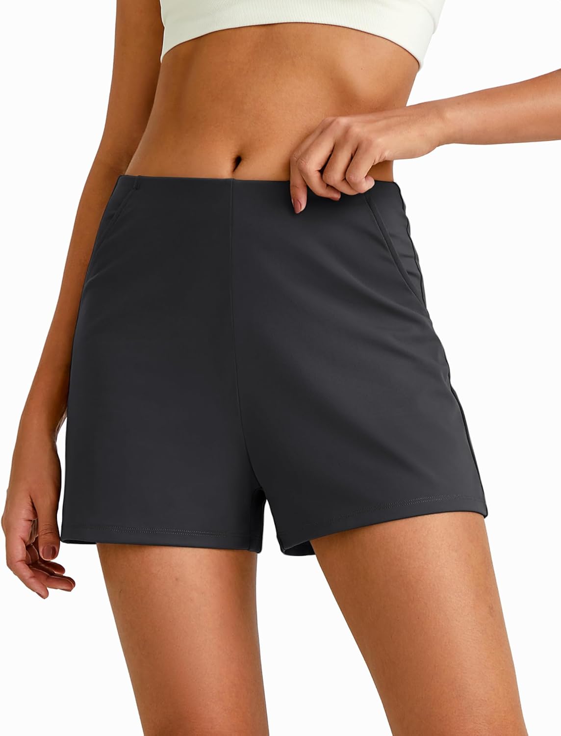 G4Free Casual Shorts for Women 3” Athletic Shorts Elastic Waist Running Shorts Summer Shorts with Pockets