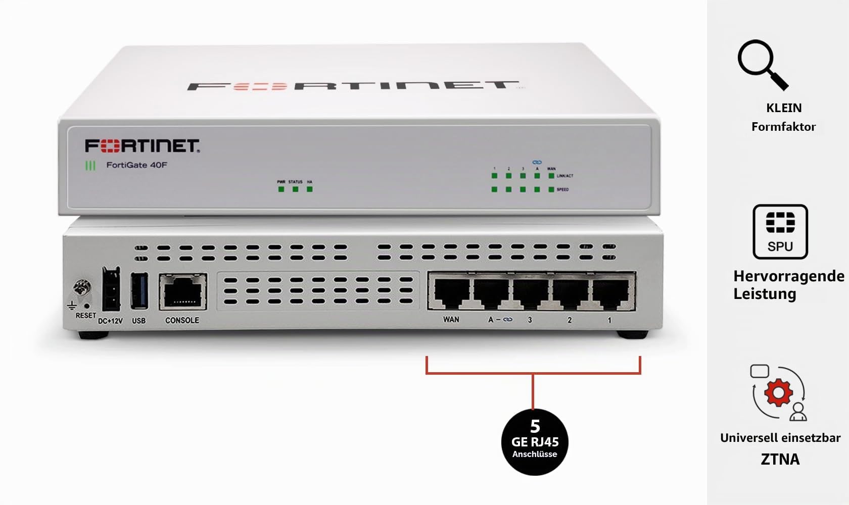 Fortinet FortiGate 40F Hardware – Firewall-Schutz und Sicherheit der nächsten Generation