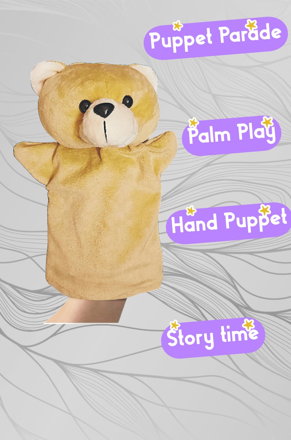 BKDT Marketing Soft Hand Puppet Toy for Kids | Story Telling | Babies Toys | Animals Hand Puppet for Boys & Girls (Teddy Bear)- Festival Gifts,Diwali Gift 2