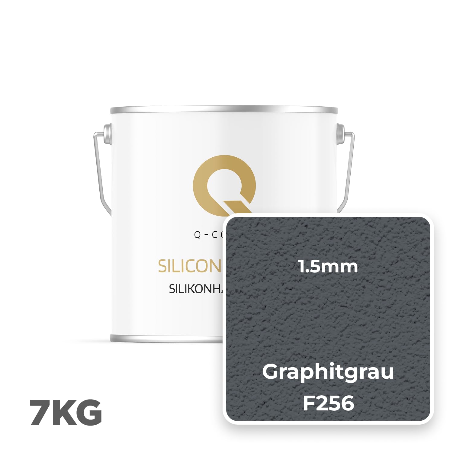 Intonaco In Resina Siliconica Grigio Grafite F256 7kg 1,5mm