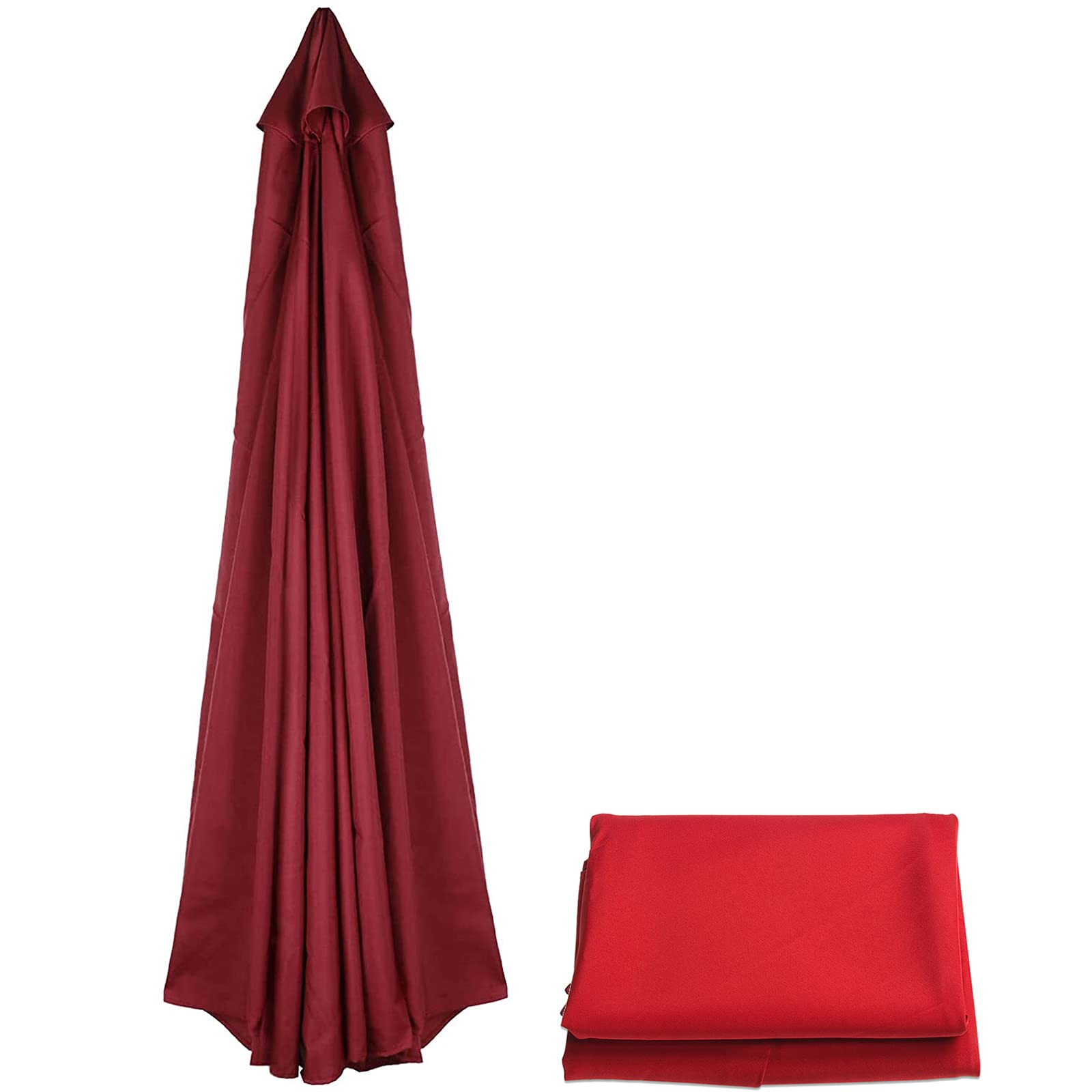 Toile de rechange ronde pour parasol 3x3m rouge, remplacez facilement votre bâche usée
