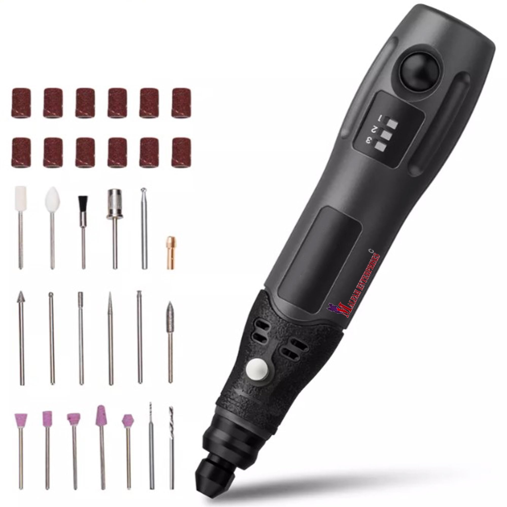Malfah Mini Die Grinder Cordless Variable Speed 700MaH 4V Grinder Tool Set Jade Carving Wood Punching Metal Polishing Rotary Tool 32 PC SET DL6392 (B0CH894B3Q) Amazon Price History, Amazon Price Tracker