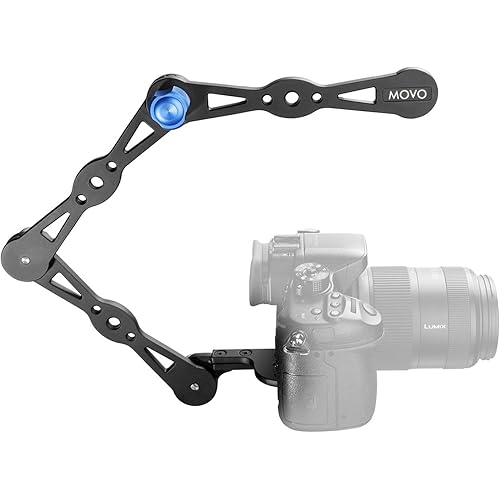 Movo Photo SV1000 Aluminum Combination Shoulder Rig/Selfie Stick/Handheld Stabilizer/Video Grip - For all Cameras up to 9 lbs/4kg