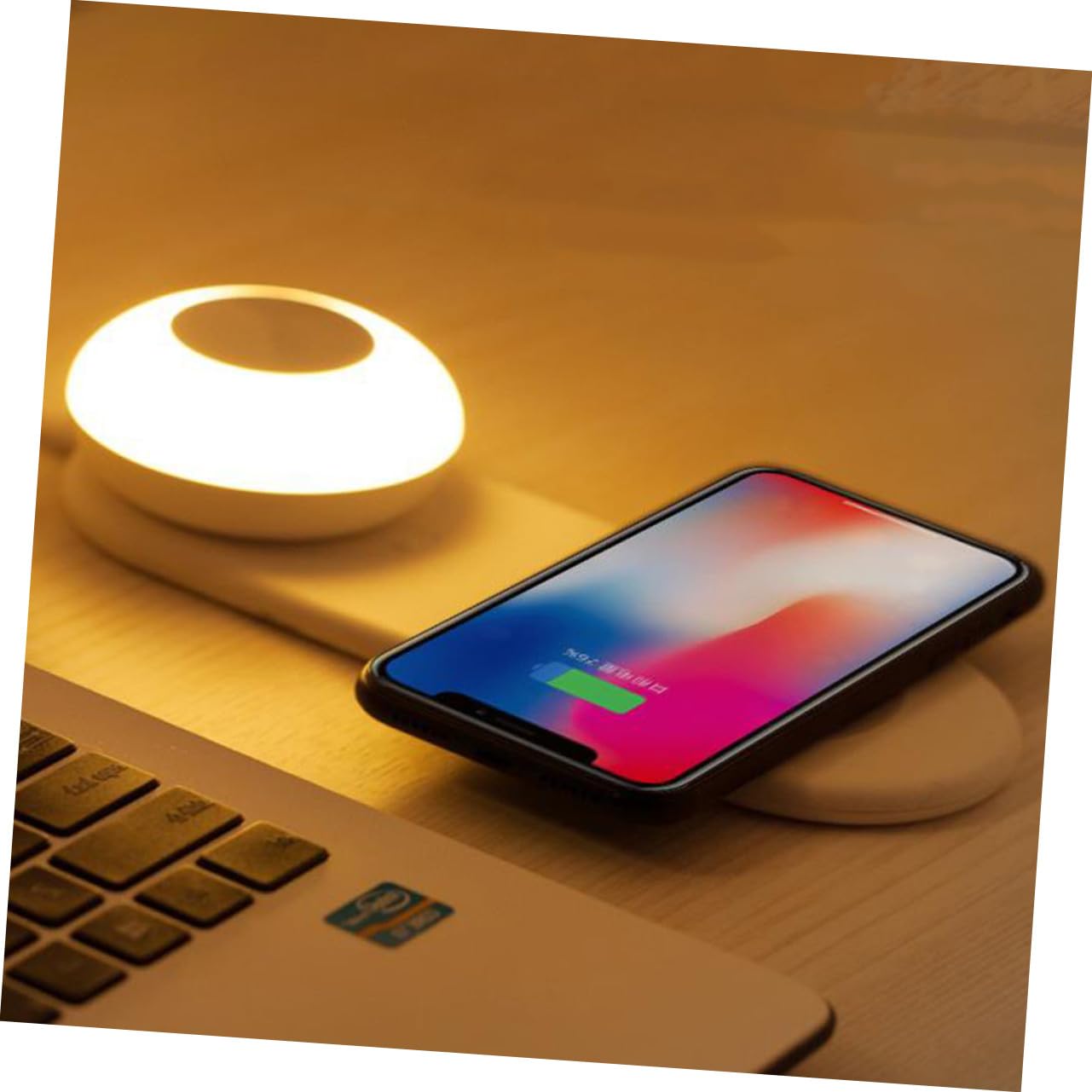 Luce Notturna LED 1w Wireless Ricarica, Lampada PC per Dormitorio | Usb, Magnete Integrato, Tocco Dimmerabile, Uso Interno, Decorazione Stanza, Accogliente