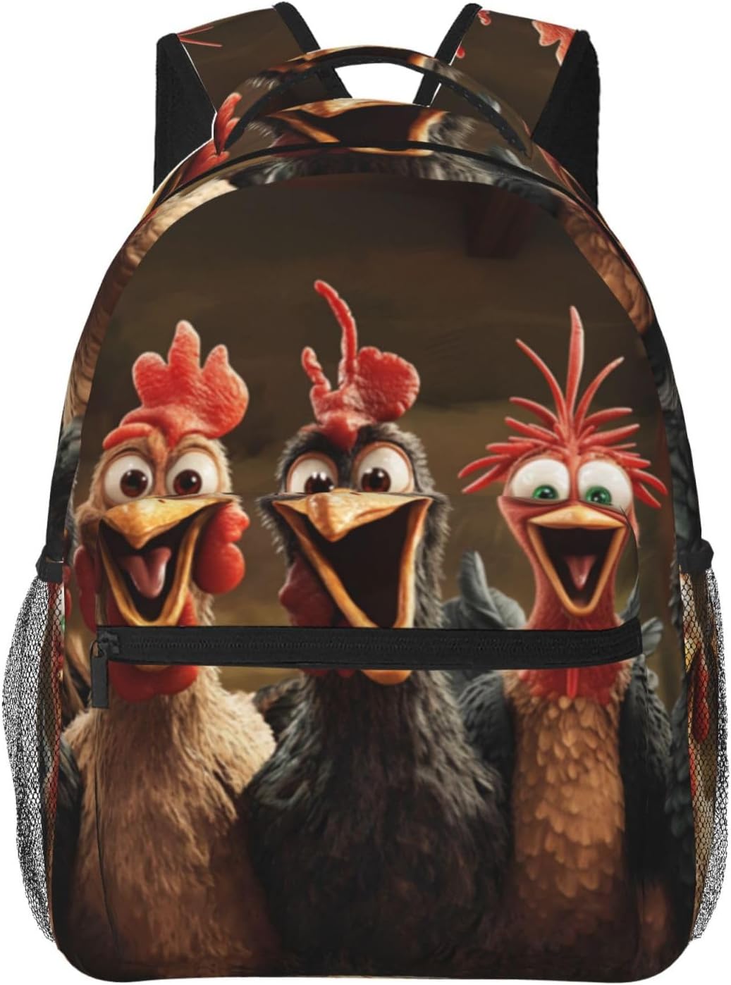 Funny Chicken Backpack, Travel Backpacks Laptop Rucksack for Women, School Bookbag for Kids Girls Boys Teens, Farm Animal Hen Back Pack Accessories Bag for Work, Ideal Gifts for Chicken Lovers