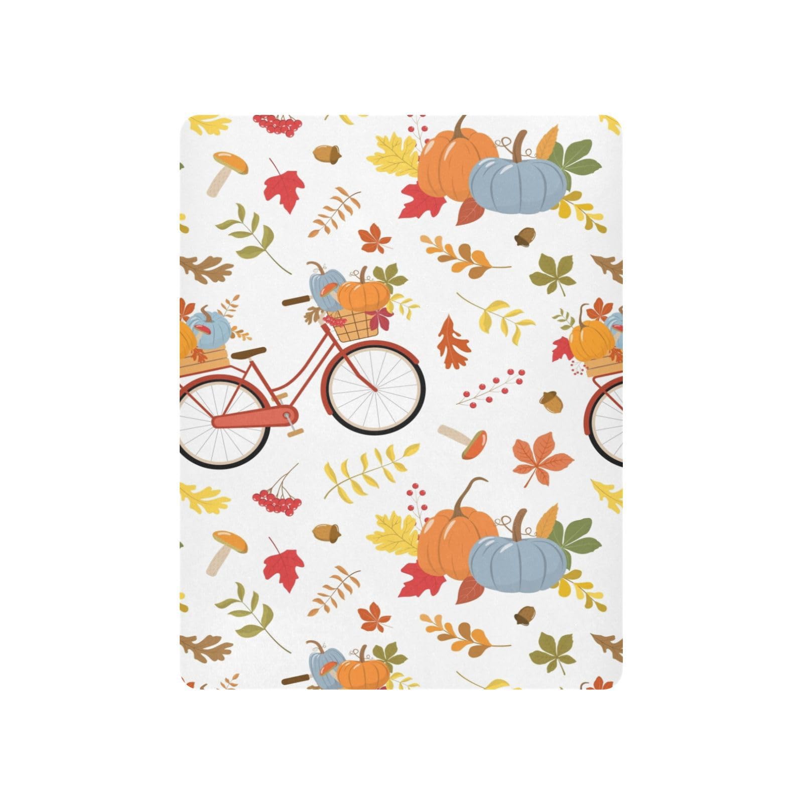 Moudou Thanksgiving Pumpkin Playard Sheet for Boy Girls, Soft Breathable Fitted Toddler Sheet for Standard Playard Bed Mattress, 39 x 27 x 5 Inch