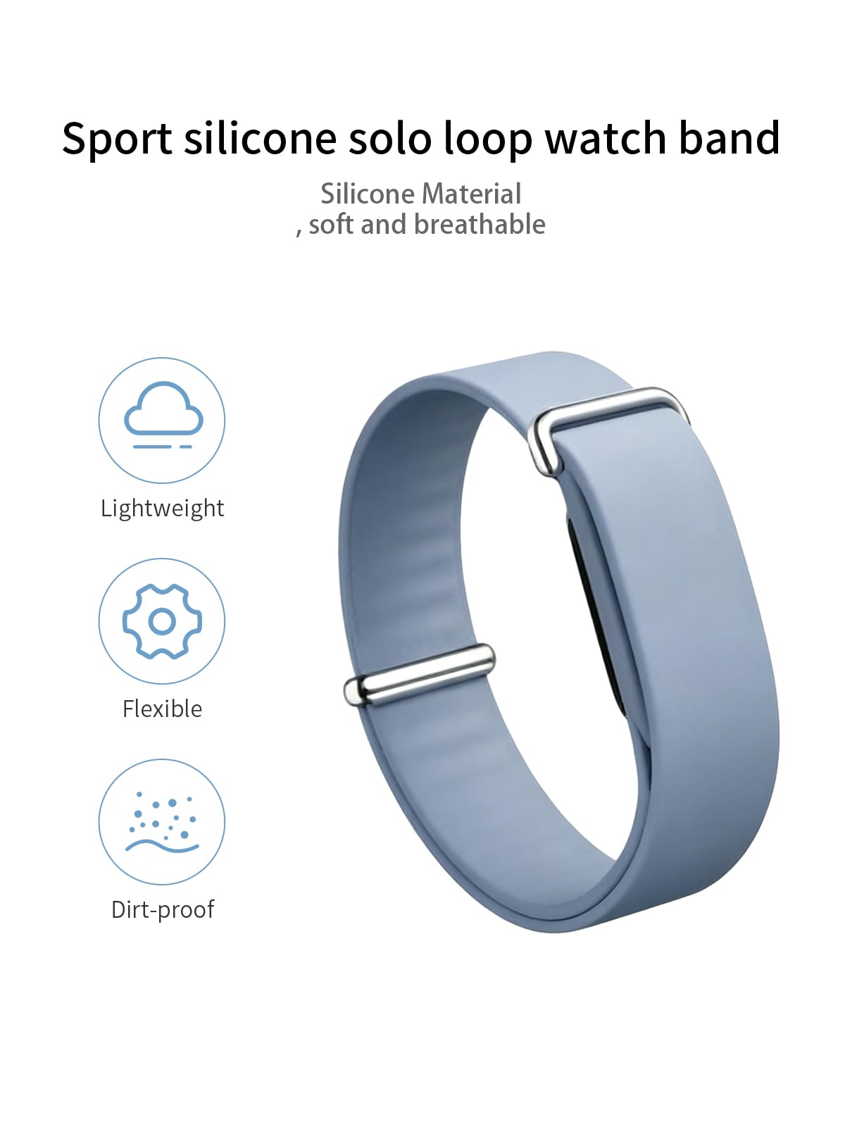 Compatible avec les montres intelligentes Google Fitbit Air, bracelet de rechange en silicone souple et étanche pour Google Fitbit Air.