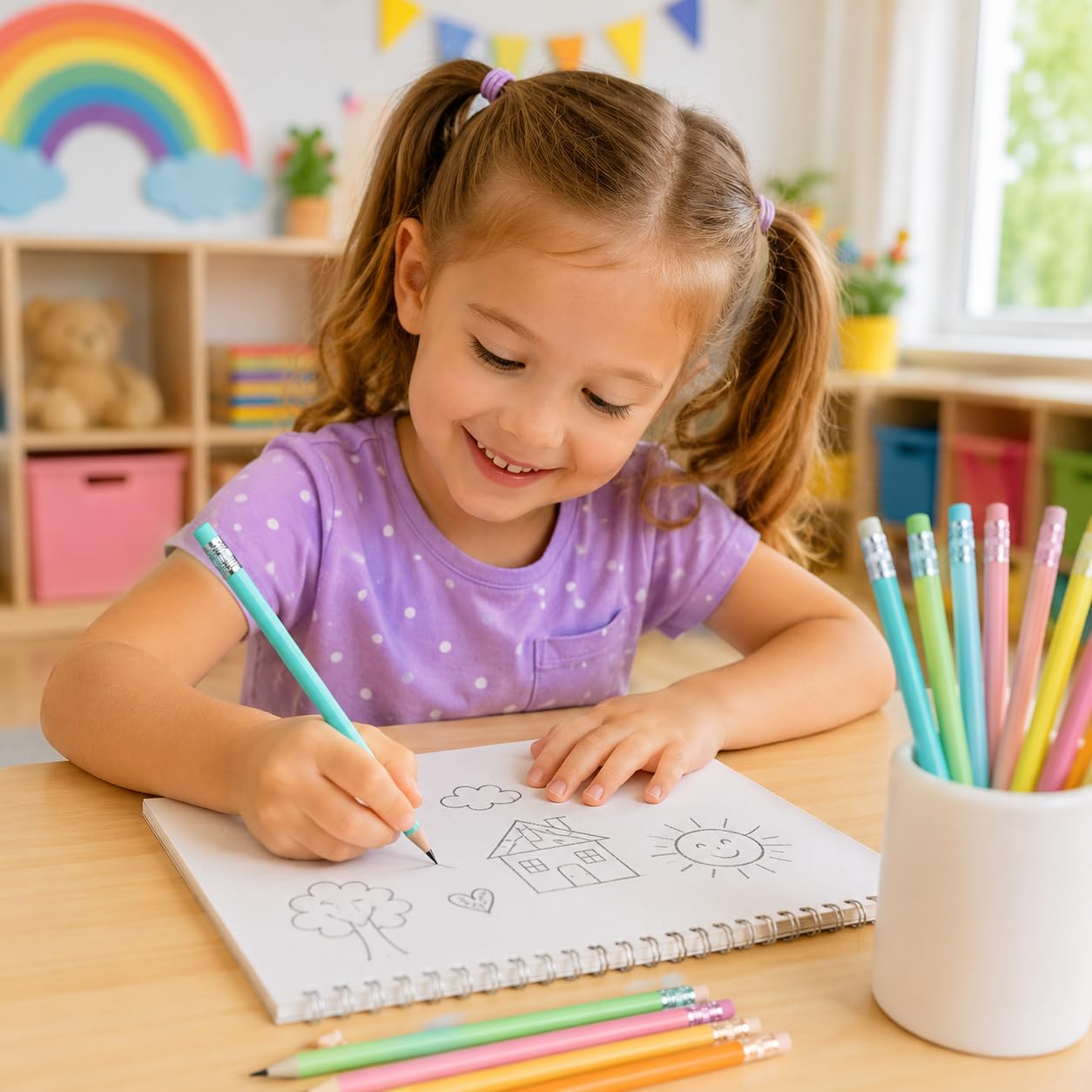 Lot de 2 crayons personnalisés avec nom et logo