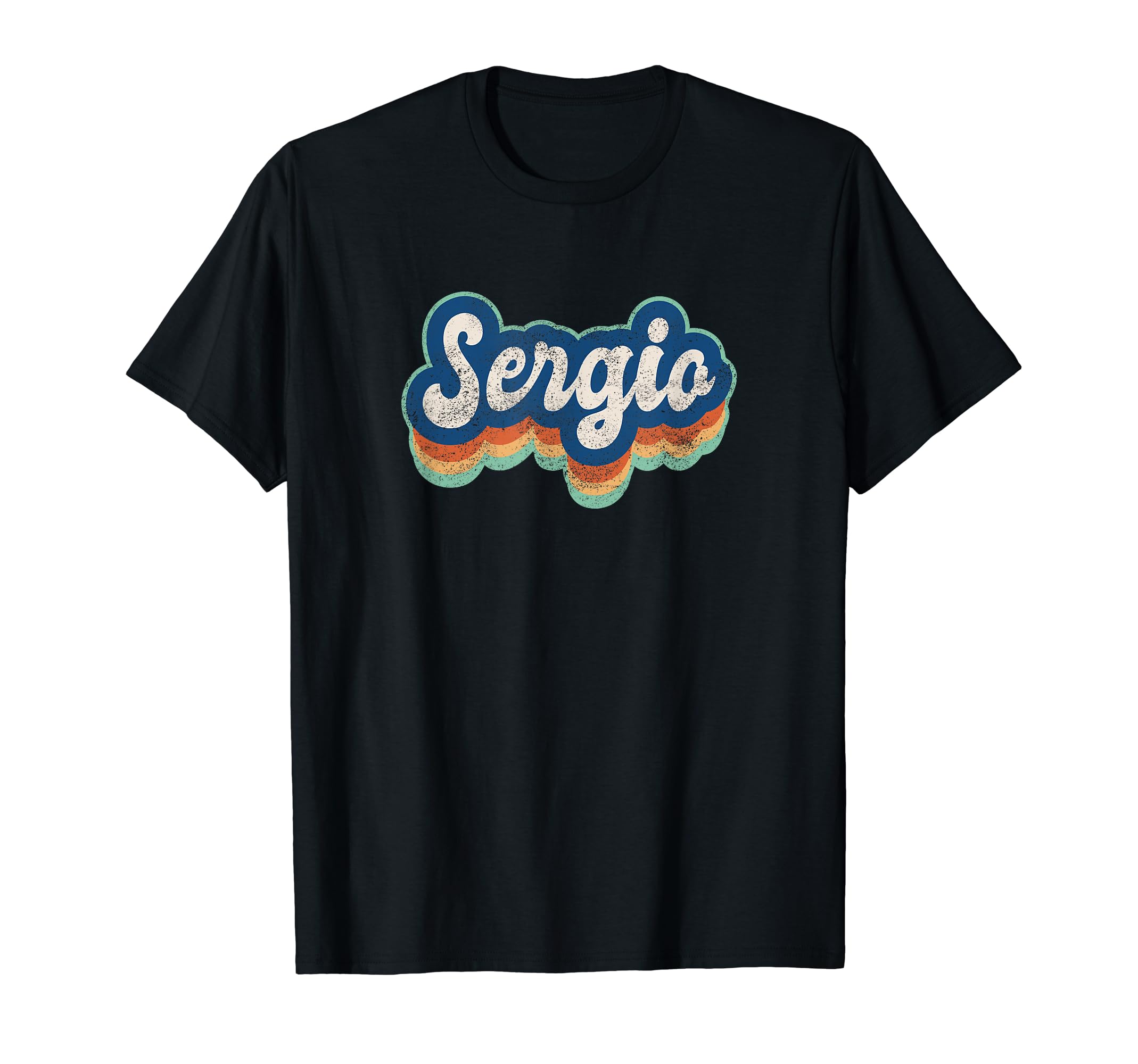 Sergio First Name Boy Vintage Style 70s 80s Personalized T-Shirt