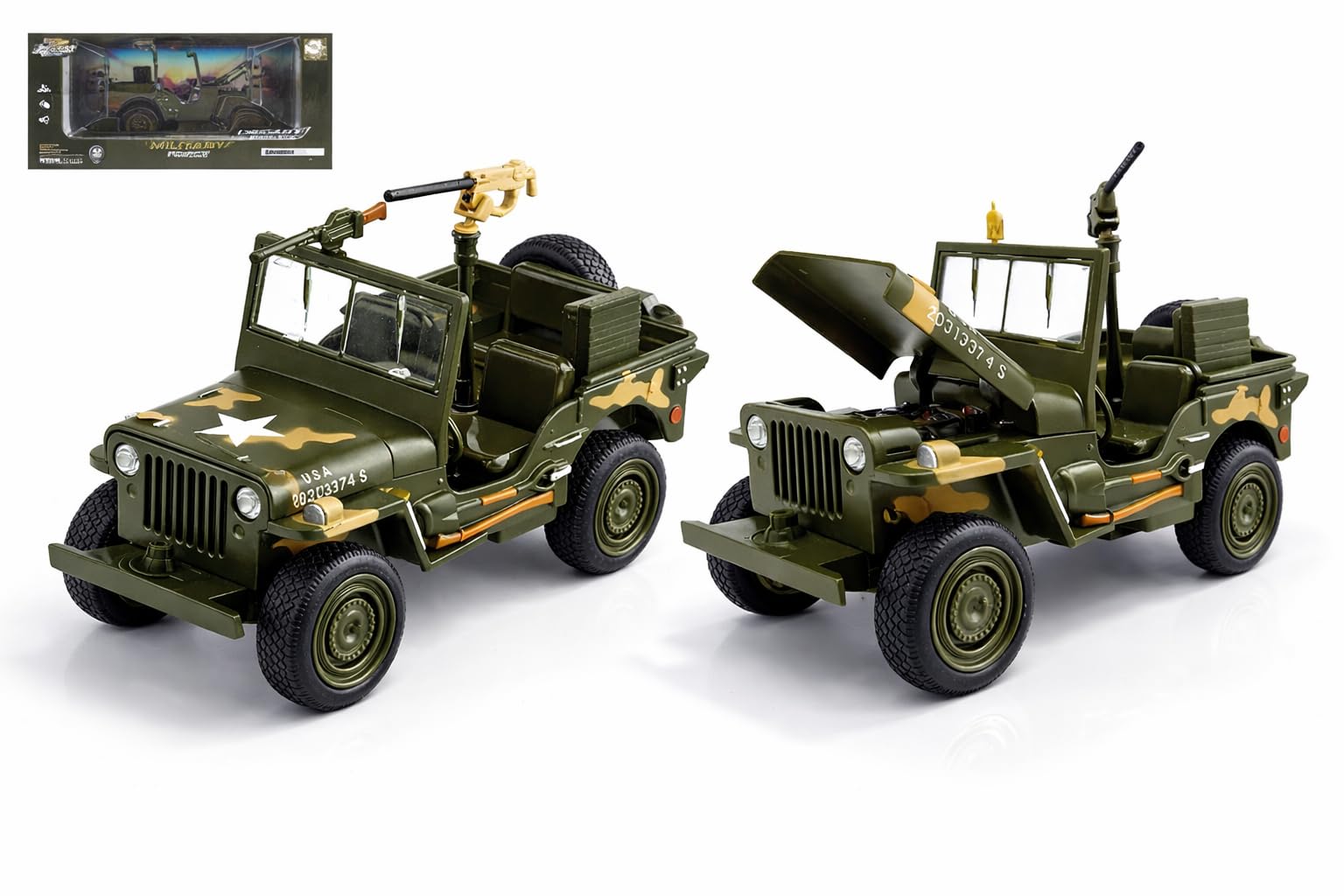 Magicwand 1:32 Scale Die-Cast Metal 1942 Willlys Jeeep with