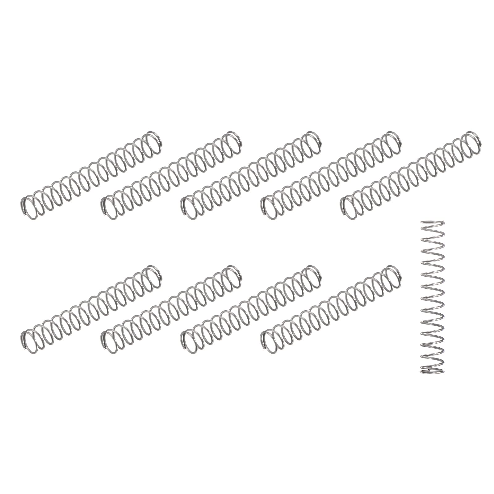 METALLIXITY Compression Springs (0.5x7mm OD,15mm Free Length) 20Pcs, 304 Stainless Steel Extension Spring - for Shop Home Repairs, DIY Projects, Silver Tone — Amazon image 16
