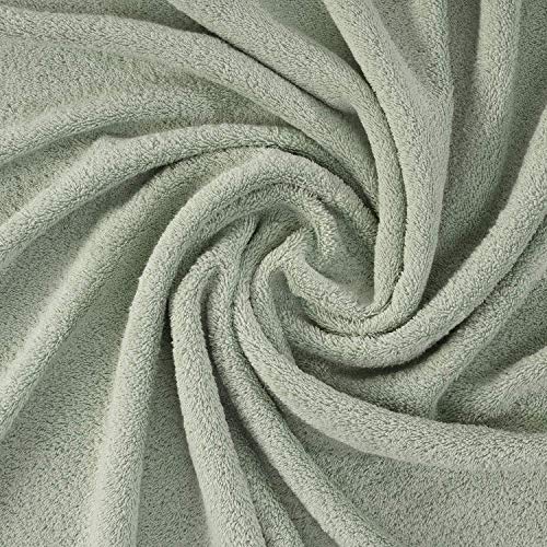 Qute Home 6-Piece Bath Towels Set, 100% Turkish Cotton Premium Quality Bathroom Towels, Soft And Absorbent Turkish Towels, Set Includes 2 Bath Towels, 2 Hand Towels And 2 Washcloths (Green) #TOP5