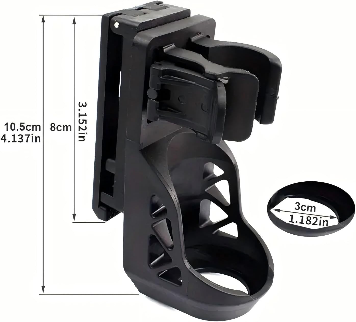 Flashlight Holster for Belt, Rotatable Torch Holder with Lever Side Lock System - Fit for 1"-1.55" Dia. Flashlight