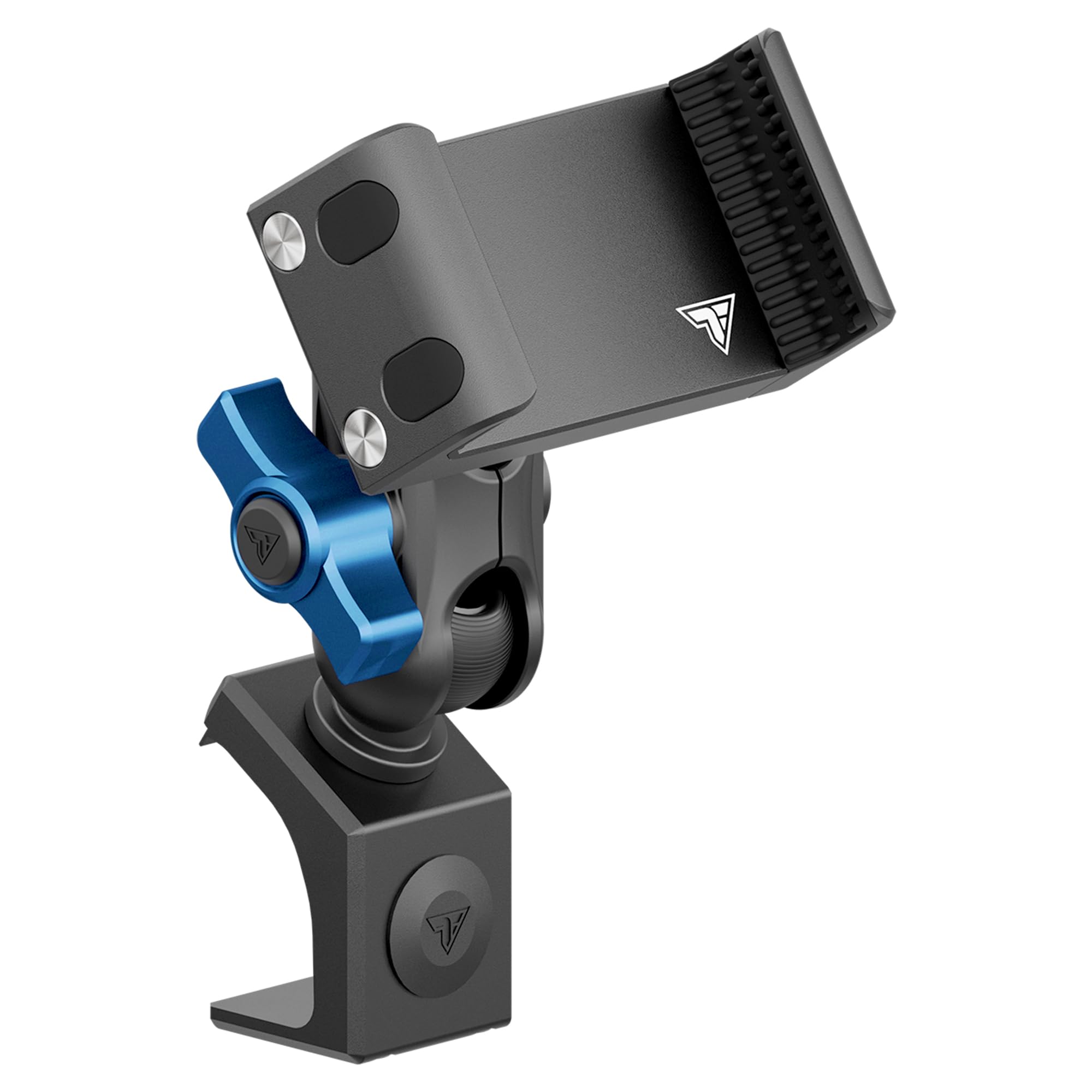Tackform Link Phone Mount with Top Dash Clip - Compatible with 2021-2025 Ford Bronco | CNC Billet Aluminum | Zero Slip, Anti-Scratch | Universal Holder Compatible with iPhone, Galaxy, More | Blue