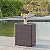 Bonnlo 3 PCS Wicker Outdoor Patio Bistro Set, Patio Furniture Set for Small Space with Glass Top Table Dining Chairs, Balcony Furniture Patio Table and Chairs Set of 2 for Garden Yard Porch (Brown)