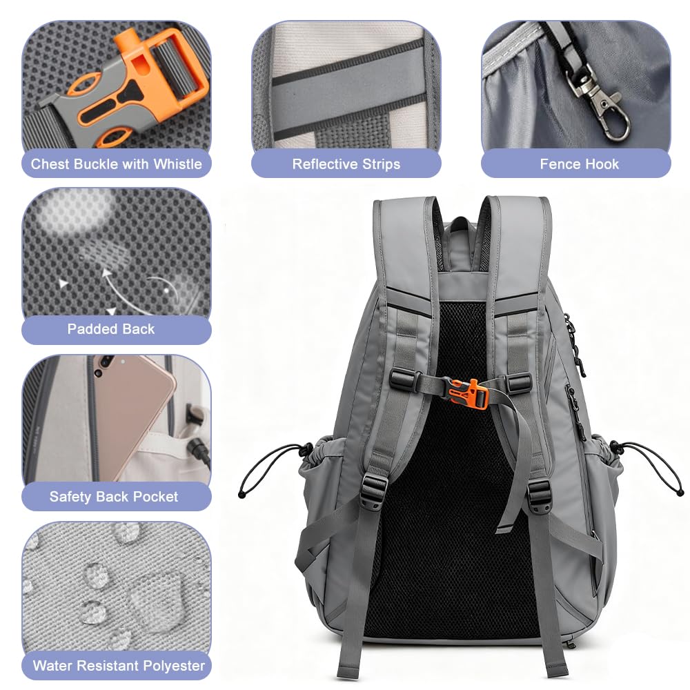 Bolsa de Tenis Impermeable con Zapatillero para 2 Raquetas Pickleball Padel Squash Bádminton