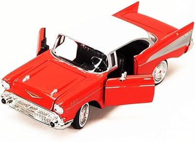 1957 Chevy Bel Air, Red - Showcasts 73228-1/24 Scale Diecast Model Toy Car, but NO Box