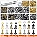 Snap Buttons and Leather Rivets, Anezus 120 Set Leather Snap Fasteners Kit and 240 Sets Leather Rivets with Setting Tools for Leather Craft Repairs Decoration