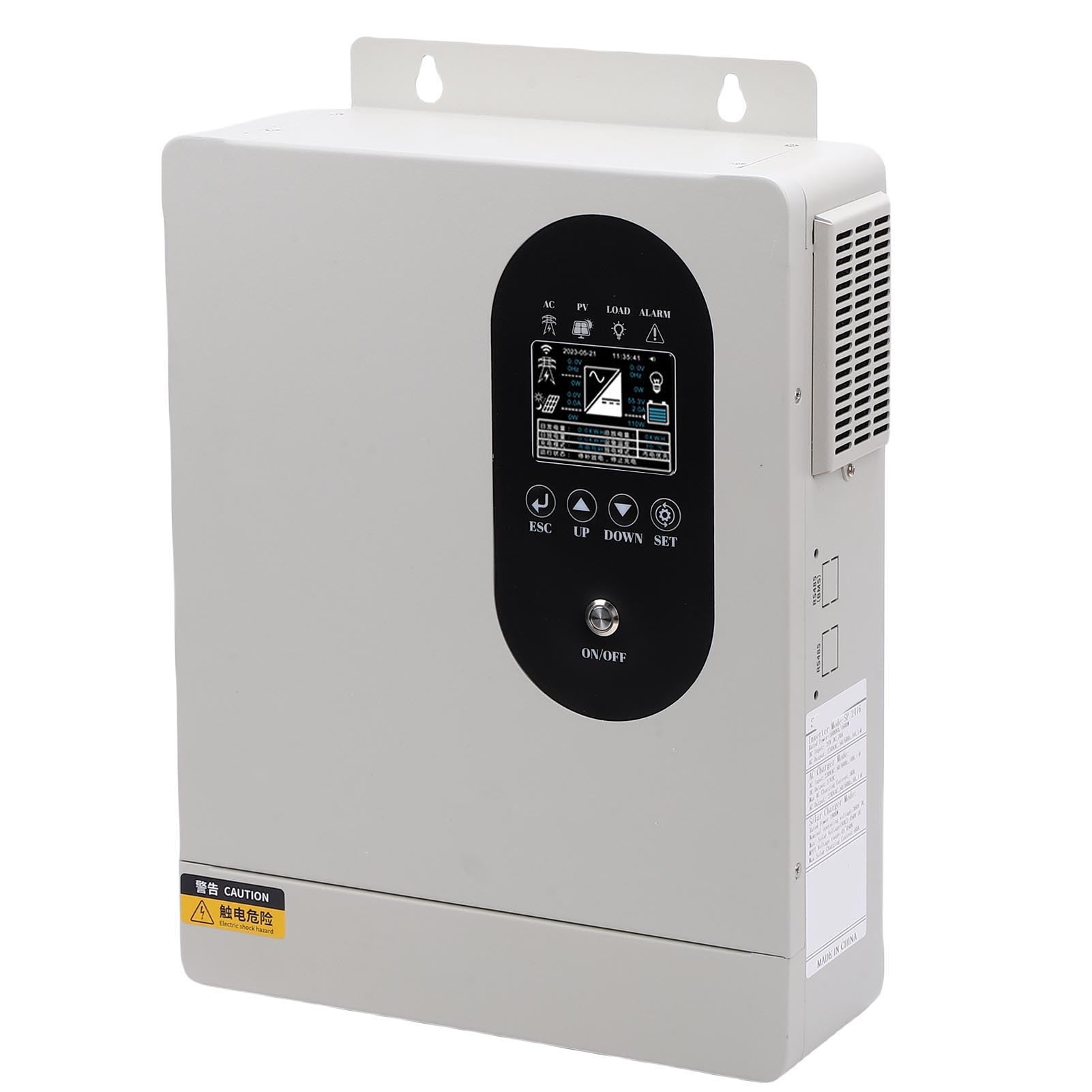 Garosa Caricatore Inverter Solare A Onda Sinusoidale Pura da 1600 W in Metallo con Controller MPPT da 60 A, Perfetto per il di Energia Solare Domestico (24 V CC（SP2416）)