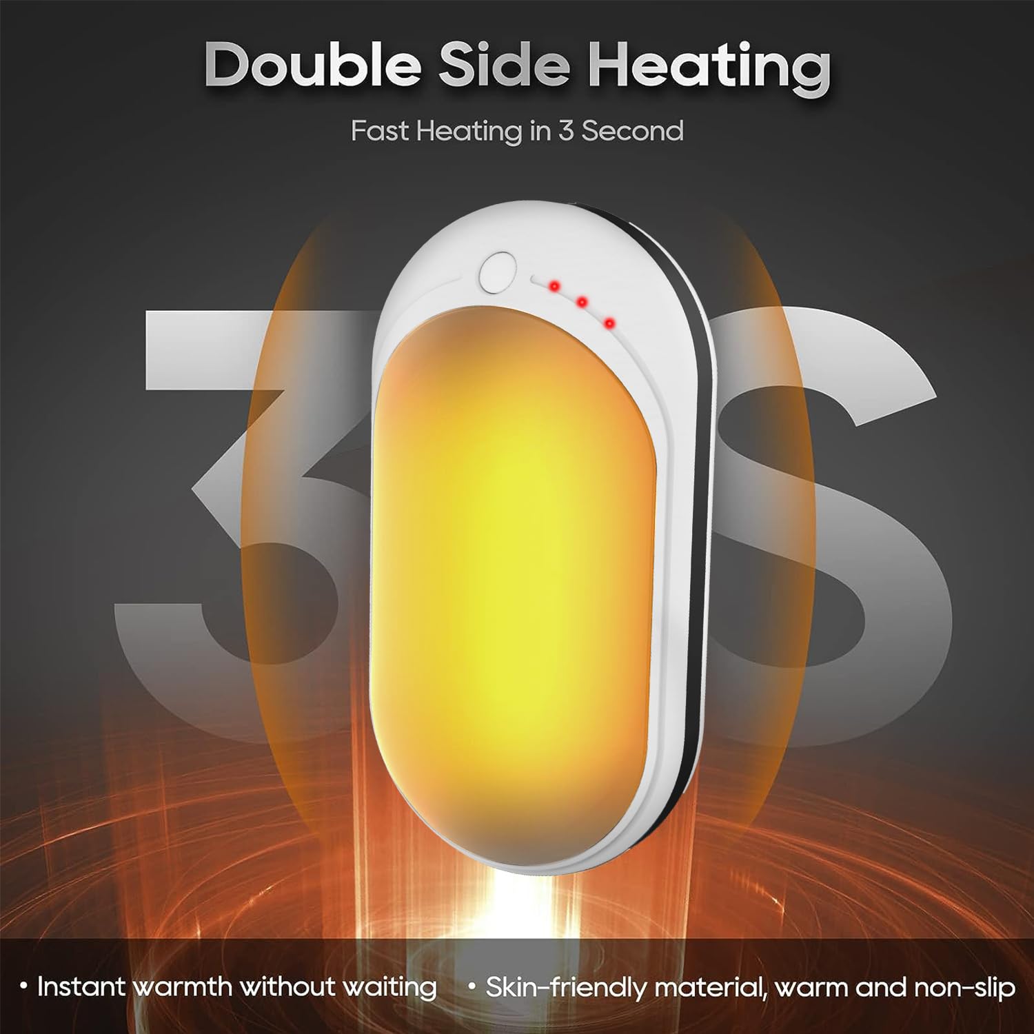 Scaldamani Elettrico Ricaricabile - 3 Livelli Di Temperatura, Powerbank 5000mAh E Torcia | USB-C Per Esterni - Foto 9