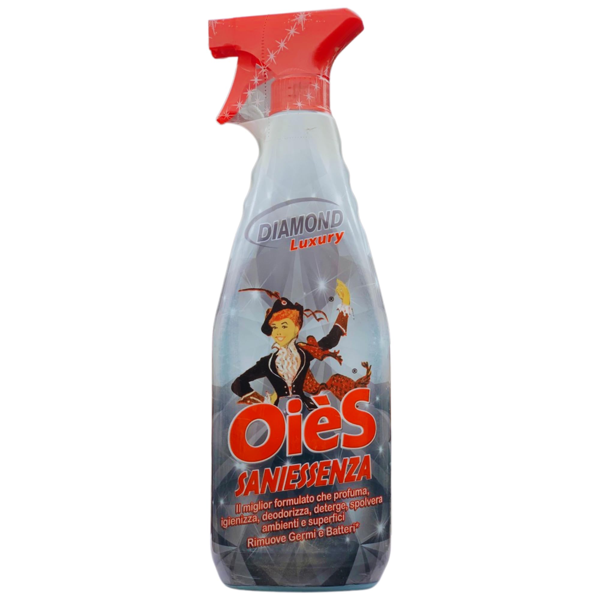 Detergente Spray Igienizzante - DIAMOND LUXURY - Deterge, Profuma, Spolvera, Deodora Ambienti e Superfici. Rimuove Germi e Batteri 750ml (4)