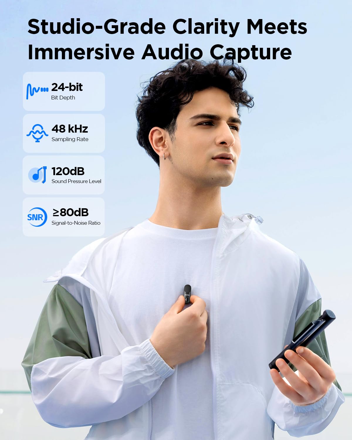 BOYA Magic-02 ワイヤレスマイク ピンマイク Amazon.com: BOYA Magic-02 Wireless Lavalier Microphone