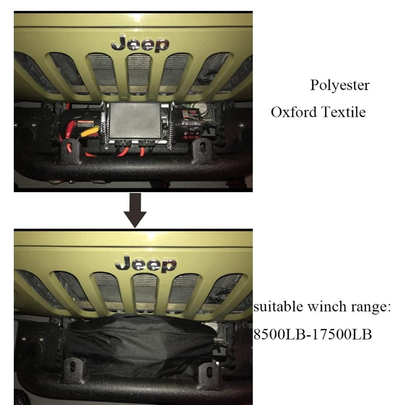 Cubierta para Cabrestante, Resistente Al Agua, a Prueba de Polvo, Cubierta de Protección para Cabrestante, Cubierta Elástica de Tela Oxford Transpirable para Cabrestantes