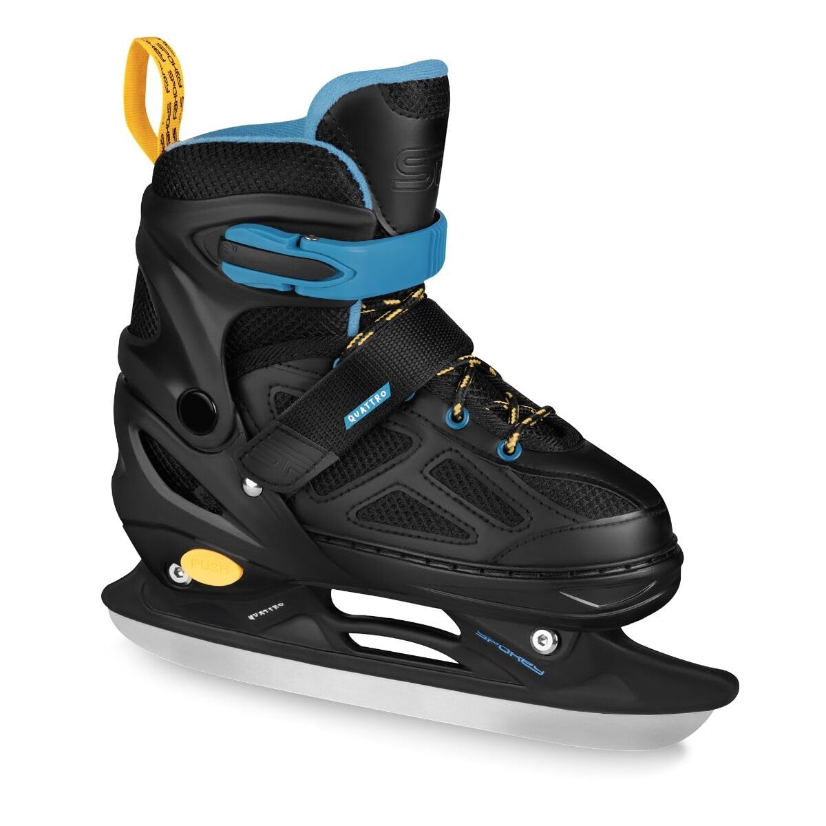 SPOKEY QUATTRO Set 4 in 1 pattini in linea/pattini a rotella/triskates/pattini regolabili | per bambini e ragazzi | pattini in linea convertibili in pattini a rotelle | Taglie: 30-33, 34-37, 38-41