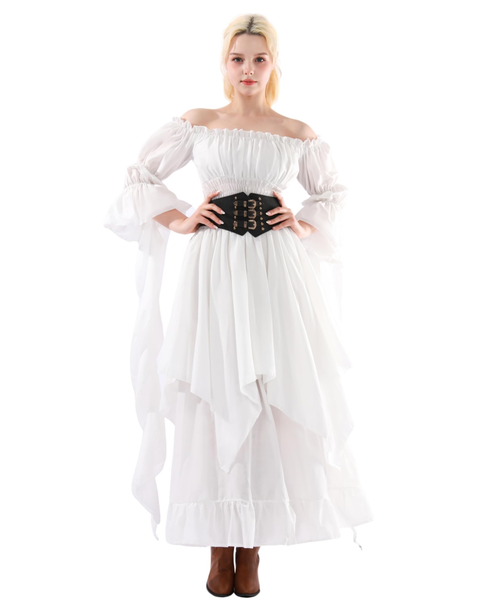 NSPSTT Renaissance Dress Medieval Long Dress Victorian Gown Long Dress Gothic Dress Regency Dress