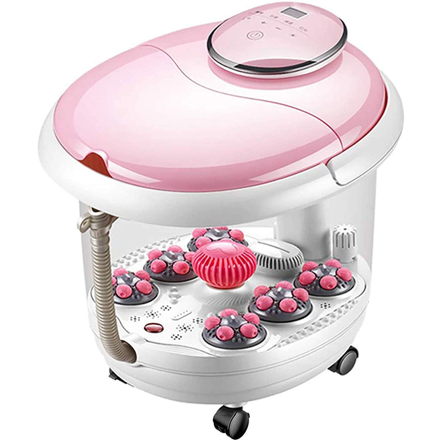 Massaggiatore Elettrico per Pediluvio, Massaggio per Pediluvio con Riscaldamento Completamente Automatico, Canna Termostatica per Pediluvio, Riscaldamento a Luce Rossa, per Alleviare i Dolori da Fasci