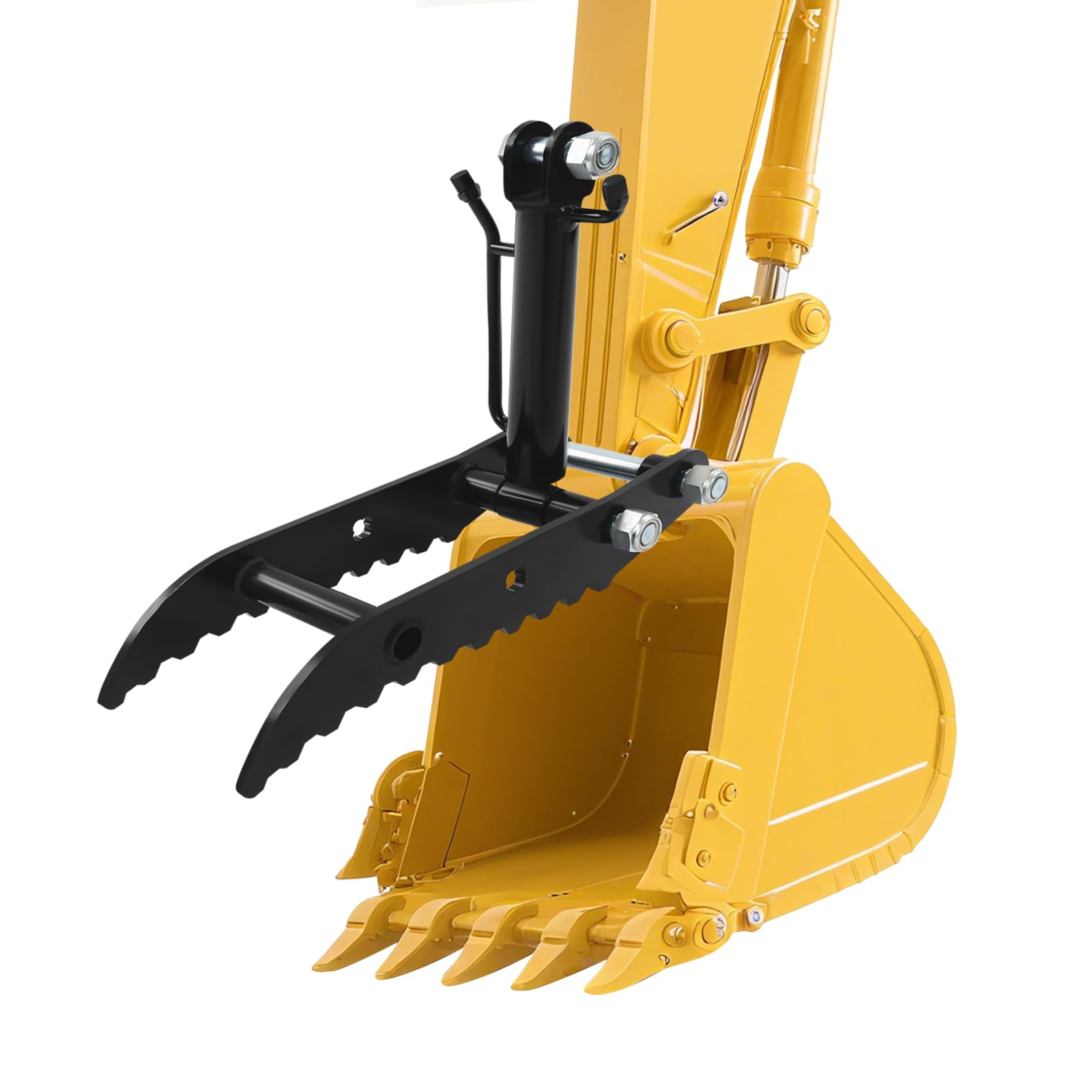 Excavatrice hydraulique pouce, accessoires pour mini pelleteuse, clip de pouce hydraulique, pince hydraulique à trois trous avec deux tuyaux d'huile pour mini pelle 0,8-1,5 T