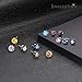 JewelrieShop Women Stud Earrings Set Tiny Small Colorful Earings Stainless Steel Post Earrings Hypoallergenic CZ Birthstone Ear Studs (12 pairs,4mm)