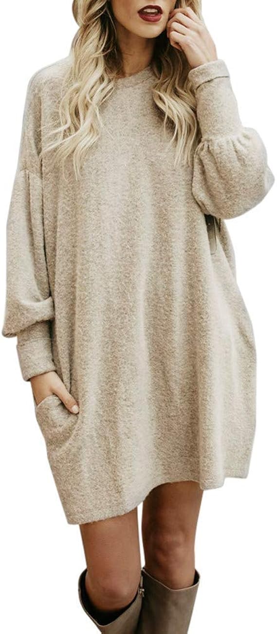 Suéter Señoras O Cuello Sudadera Larga Manga Larga Modernas Casual