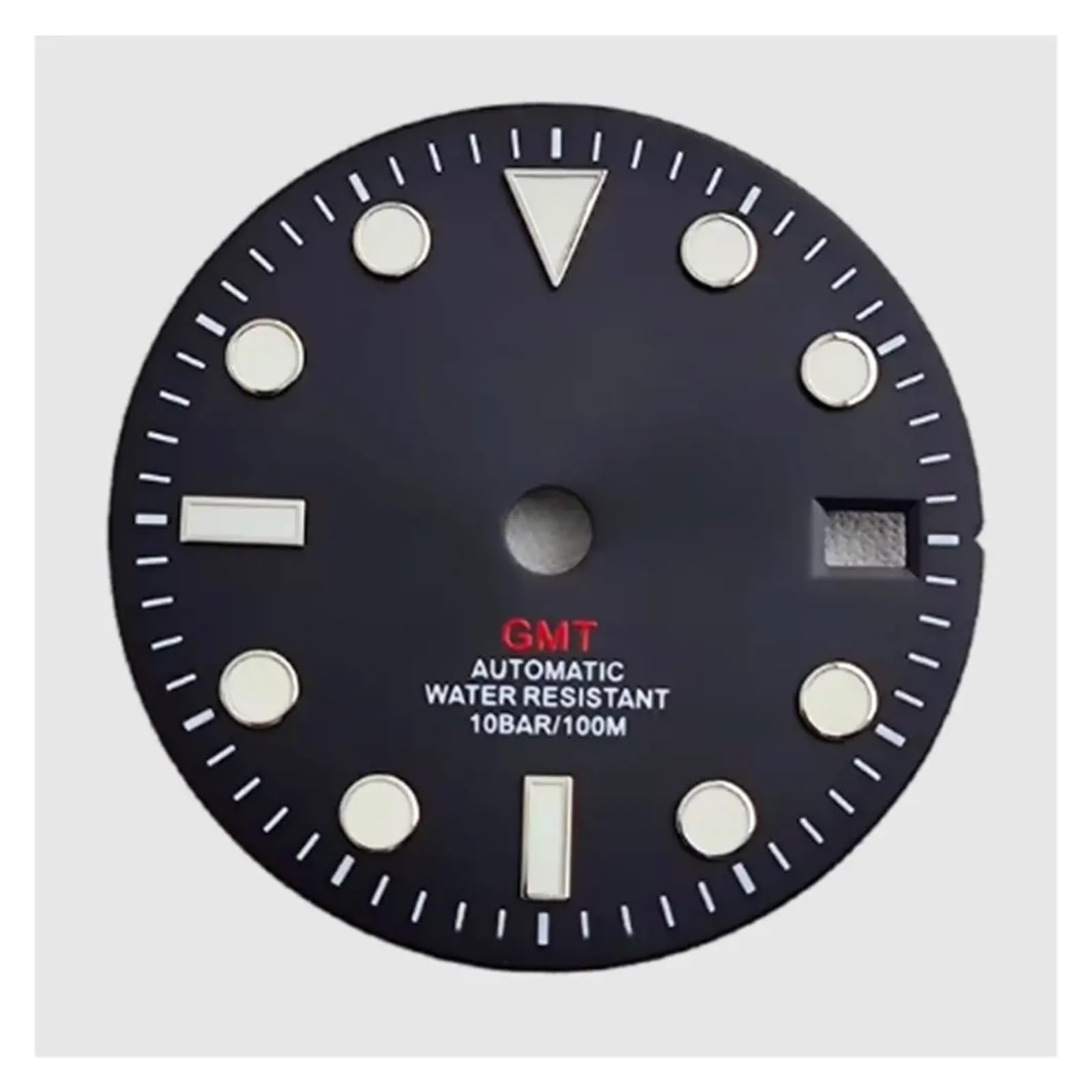 ZHGUIMING Cadran de Montre 28,5 mm C3 Super Green Glow in The Dark Calendrier Unique for GMT NH34 Mouvement Automatique Assemblage Accessoires de Montre(BZ-2)
