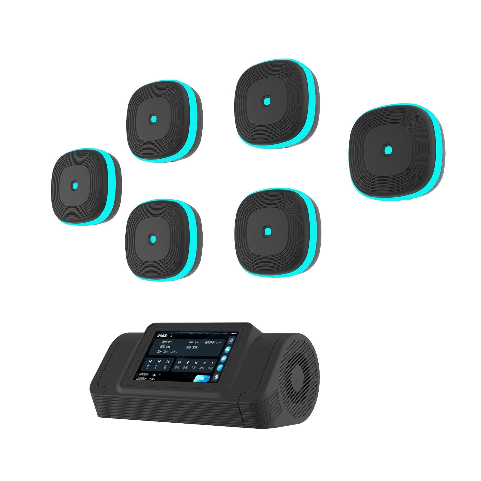 Split Music Boxing Machine, con Strisce di Luci Colorate A LED/Altoparlanti Musicali A Doppio Canale, per Allenamento di Concentrazione E Agilità per Adulti/Bambini,6Target