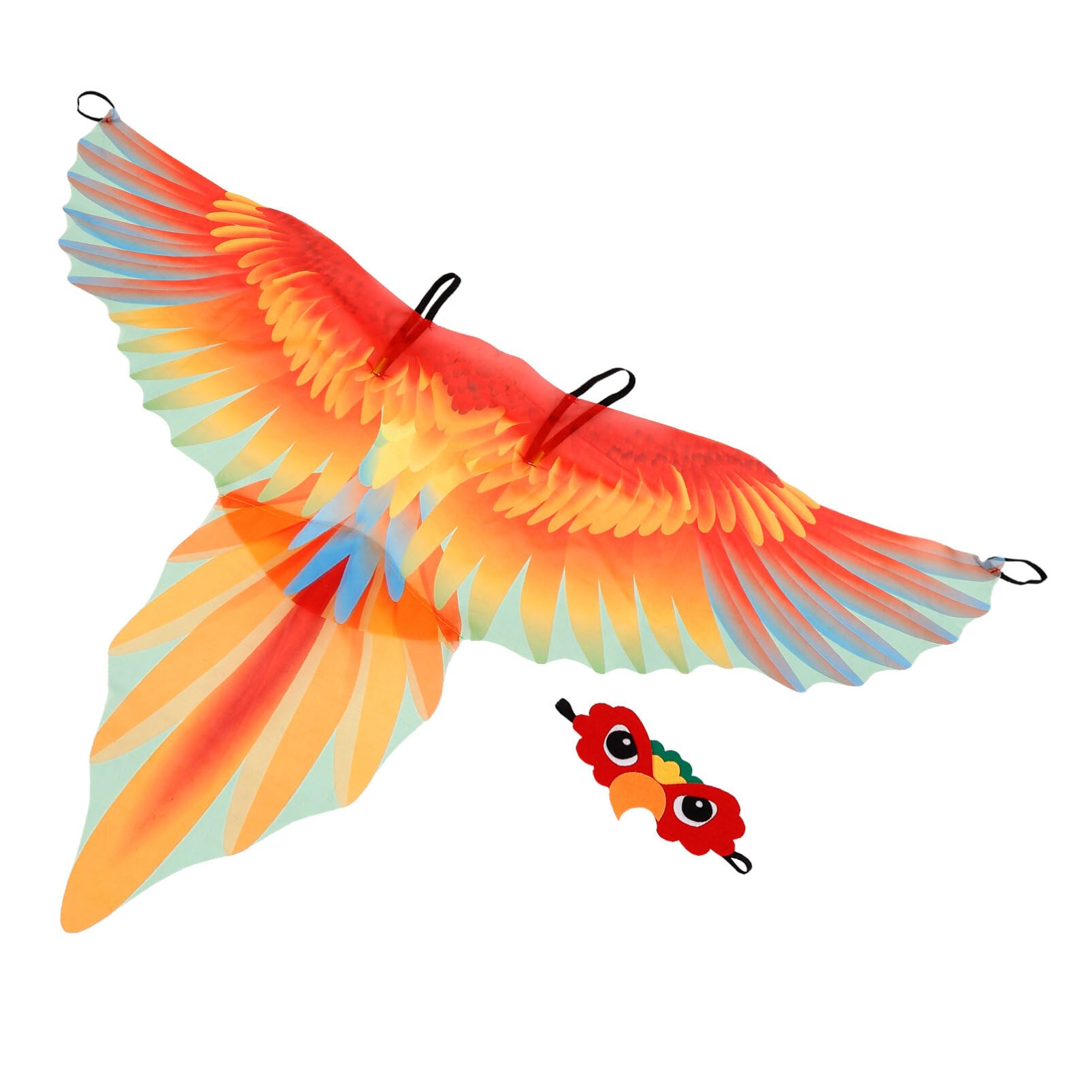 Holibanna Disfraz de Pájaro-Alas de Loro para Niños con Diademas de Pájaros Capa de Disfraz de Águila Disfraz de Loro Volador