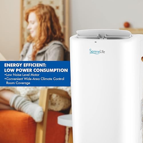 Miniatura 4 de SereneLife SLPAC14.5 - Unidad de refrigeración de aire acondicionado portátil compacta para el hogar con deshumidificador y modos de ventilador