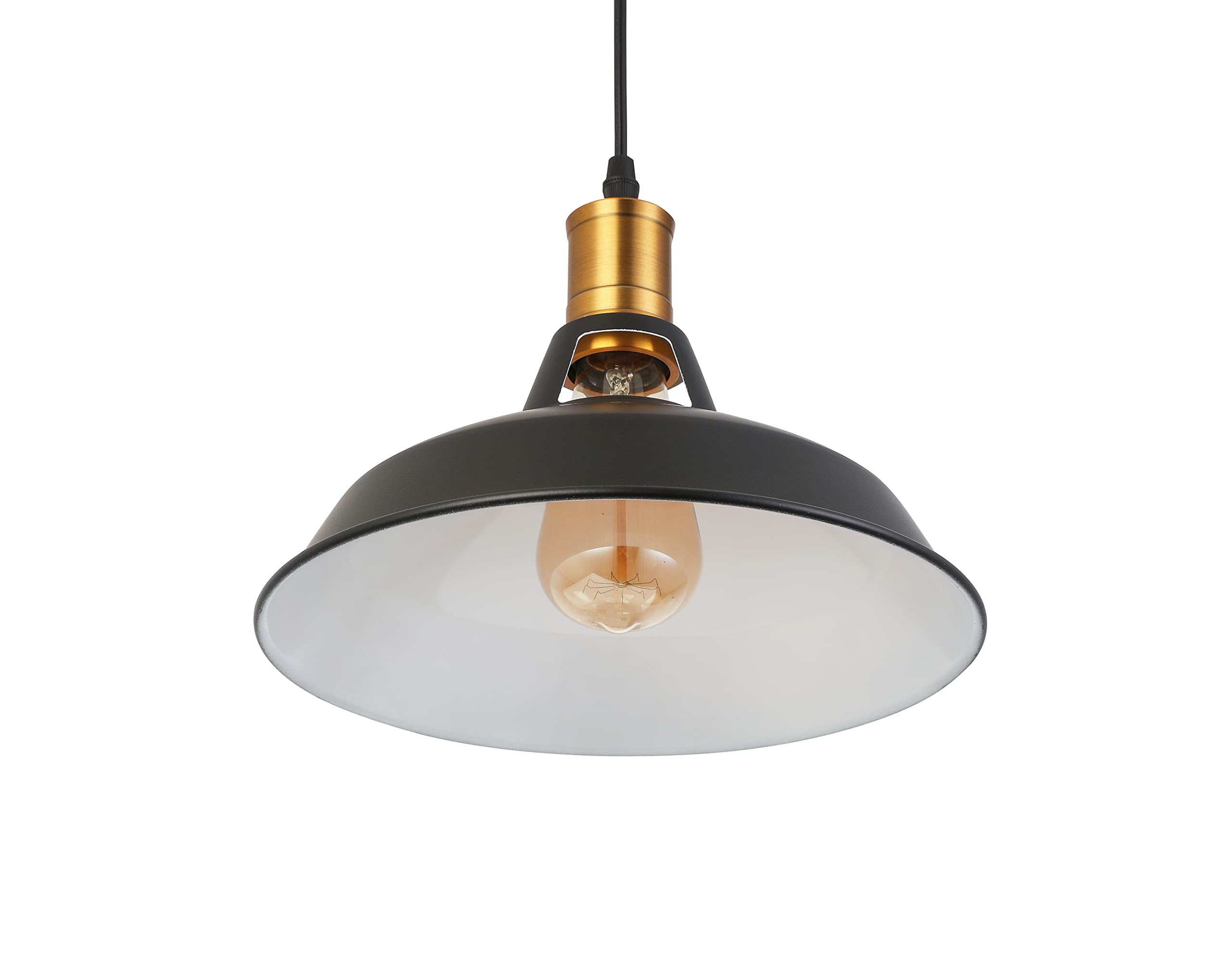 2 pièces Métal Retro Suspensions Luminaires Industriel Edison Simplicité Lustre Vintage Plafonnier Suspension avec Abat-jour Brillant en Métal Style Nordique pour Salon Chambre Café Bar Restaurent