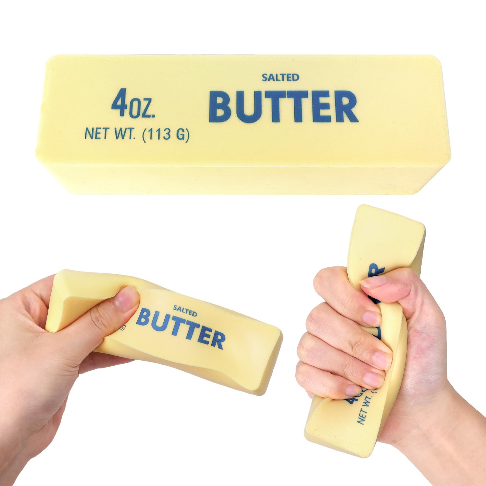 Butter Squishy, Squishy Fidget Toys, Butter Stick Slow Rising Squishies 5.28×1.57×1.5in, Soft Squeeze Toys, Stress Relief Toys Offices & Homes for Christmas Birthday Gift