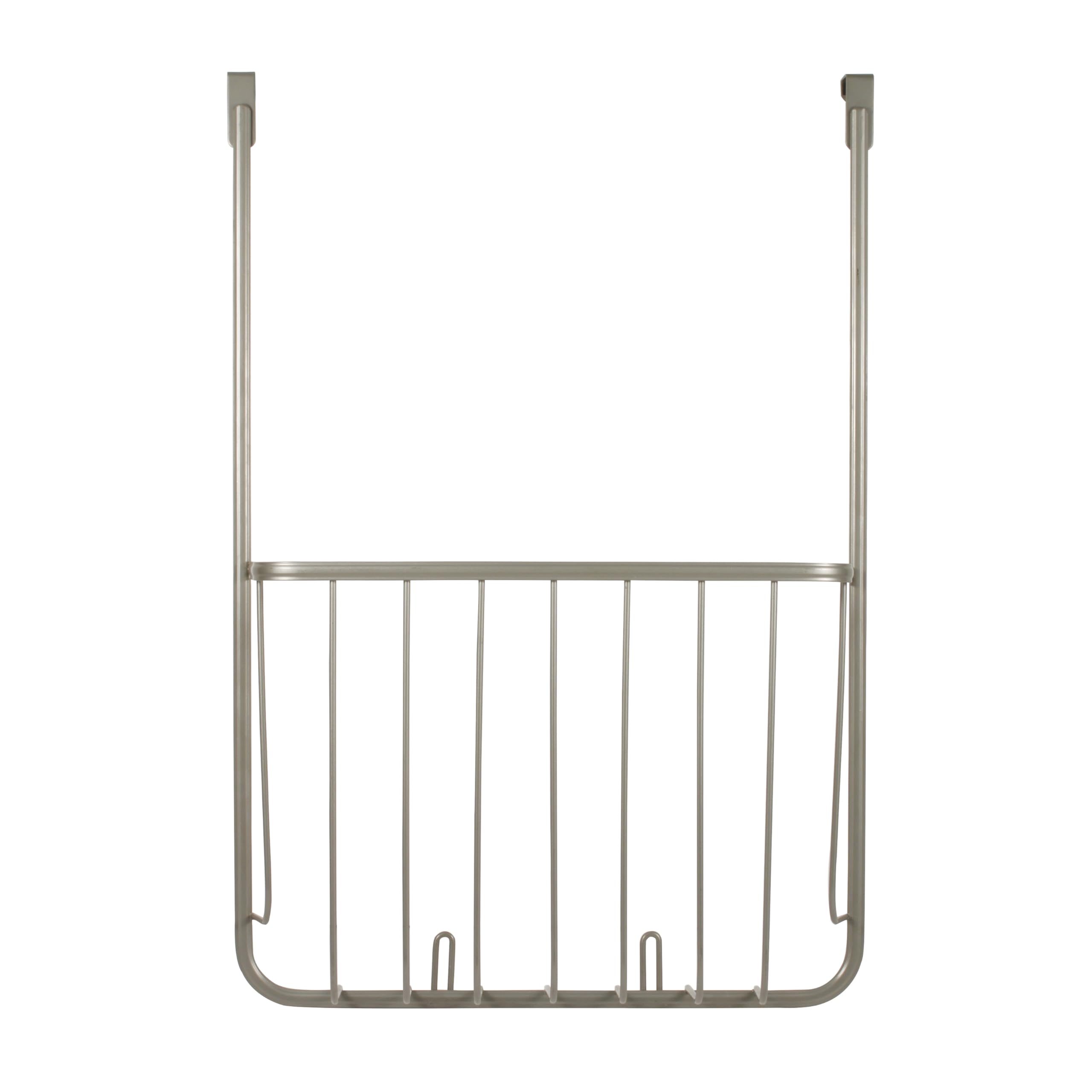 Spectrum Cookie Sheet Organizer, Cutting Board Holder, Bakeware Organizer, Over the Cabinet Door, Satin Nickel