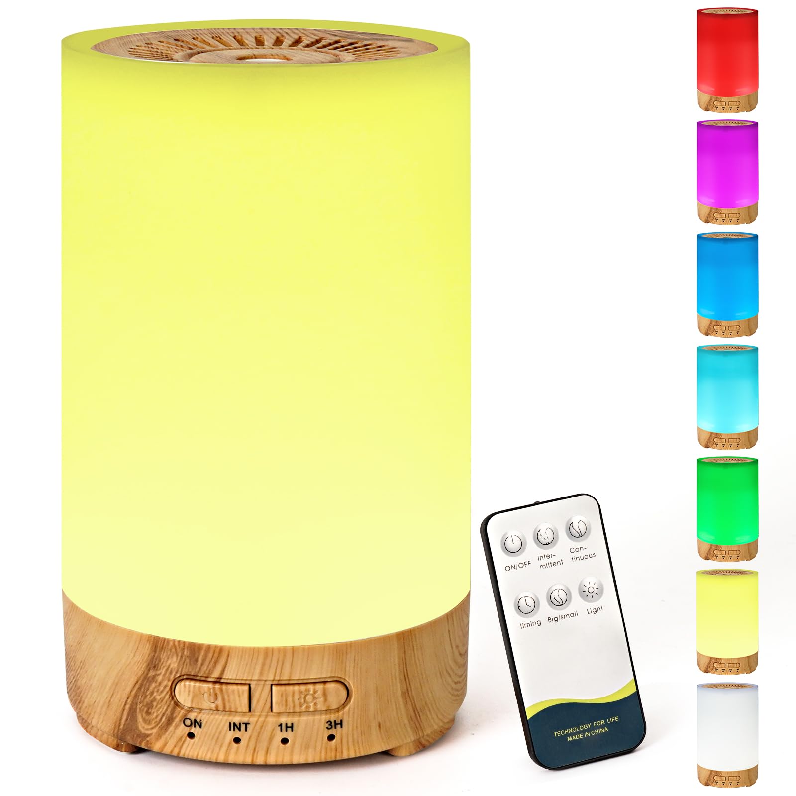 Umidificatore ambiente,500ml umidificatore piante,Umidificatore ultrasuoni Nebbia Fredda Super silenzioso con Luce Notturna Spegnimento Automatico LED, per Bambini Camera da letto Casa Ufficio