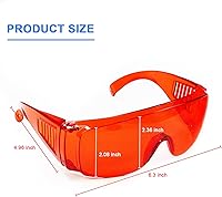 Vista 8 de EZGO Gafas de seguridad para laboratorio dental, gafas antivaho para protección de ojos, gafas de seguridad para blanquear los dientes, luz de curado